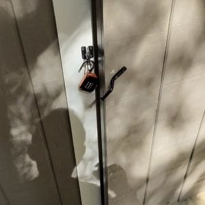 shed-broken lock Broken shed door lock screw repair in Jacksonville