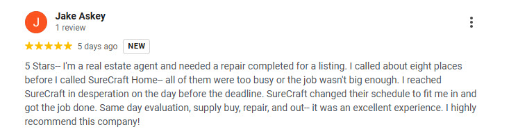 Review - Askey Jake Askey Real Estate Agent Review for Rotted Wood Door Repair in Jacksonville